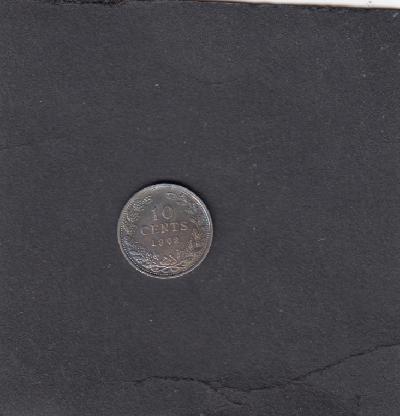 Beschrijving: 10 Cent WILHELMINA 